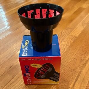 ConairPro Black and Red Tourmaline Finger Diffuser NEVER USED